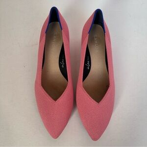 Rothy's The High Pink Block Point Toe Heels Size 9